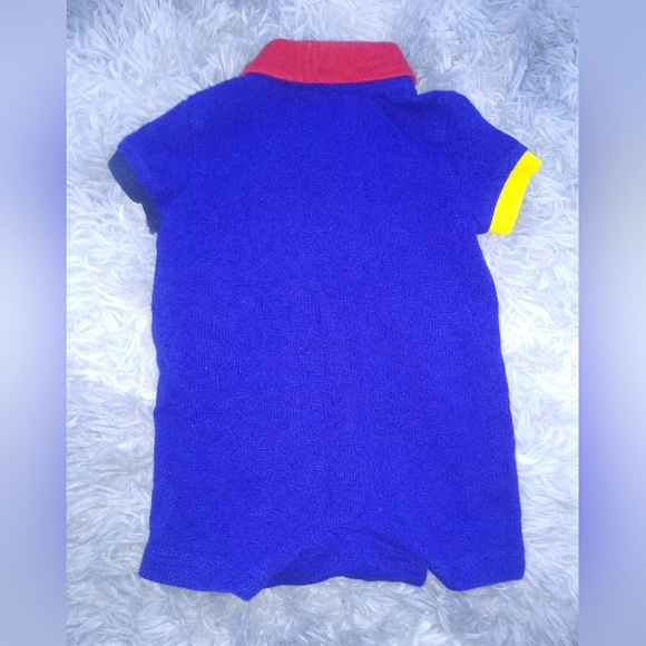 Polo by Ralph Lauren Blue Toddler Romper - Picture 2 of 3